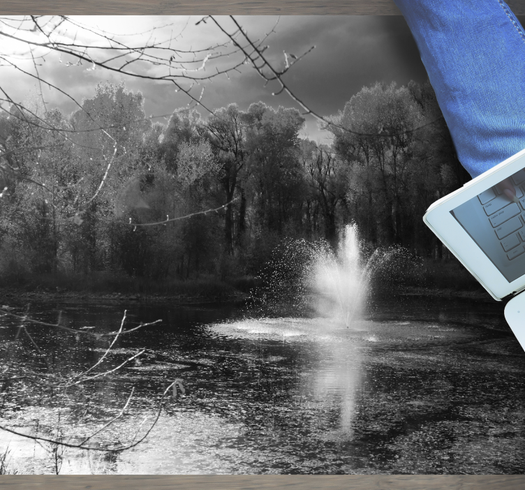 šedý lesní přírodní vinylový koberec - TenStickers