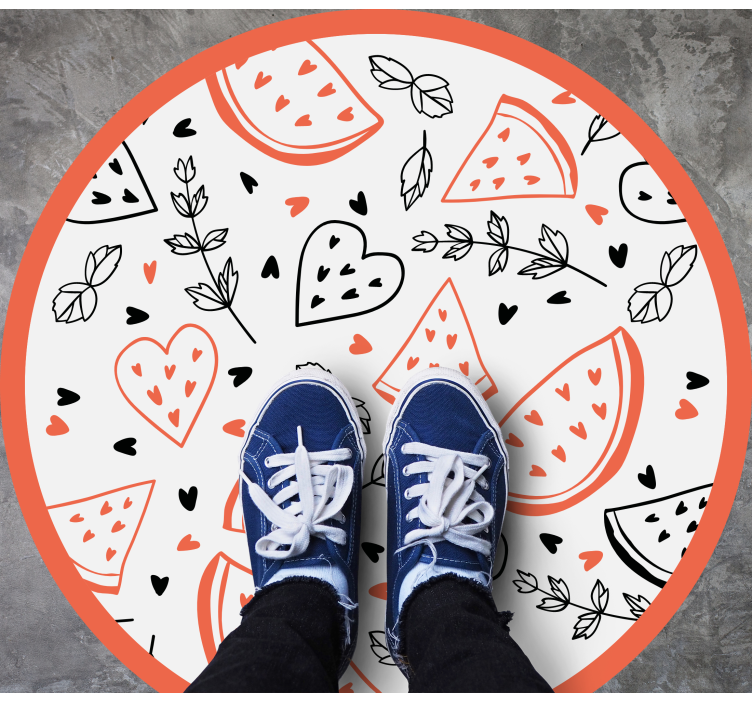 Sladké vzory srdíček Ostatní Vinylový koberec - TenStickers