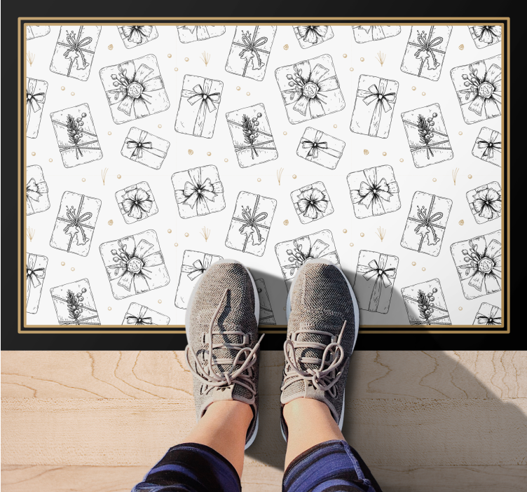 Slavnostní dárek vzor Vinylový koberec Vánoce - TenStickers