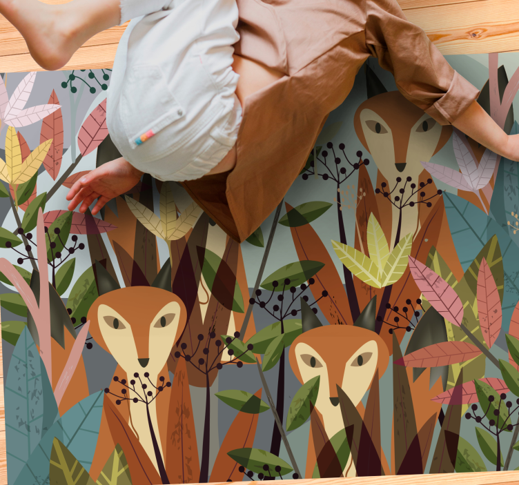 Koberec do ložnice se zvířaty z džungle - TenStickers