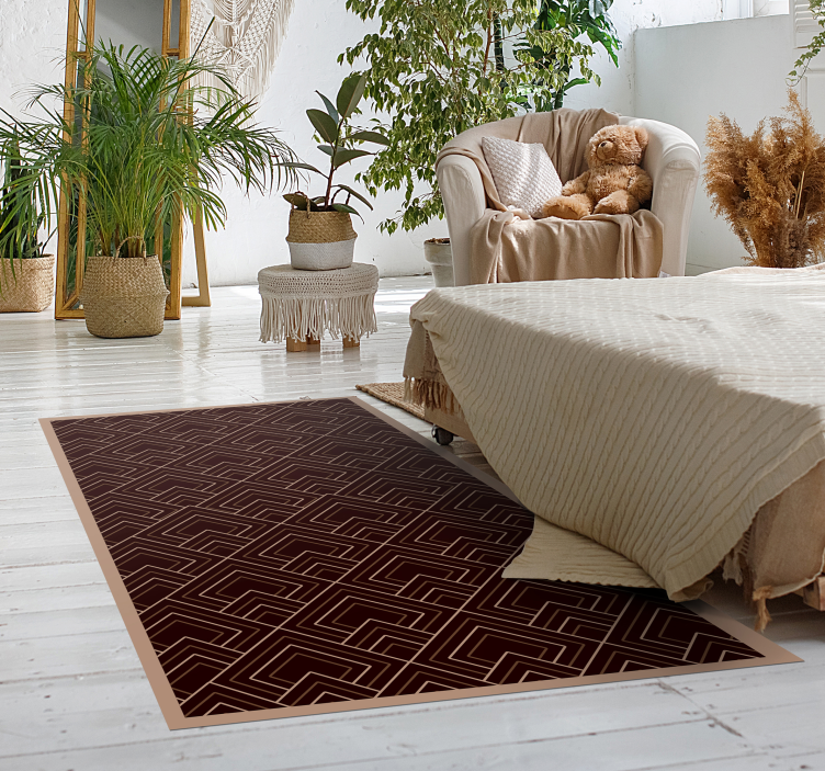 černá kompozice Vinylový koberec do ložnice - TenStickers