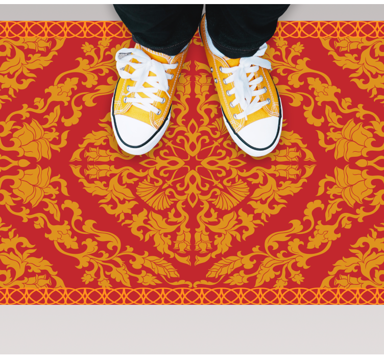 Složitý květinový prvek Mandala vinylový koberec - TenStickers