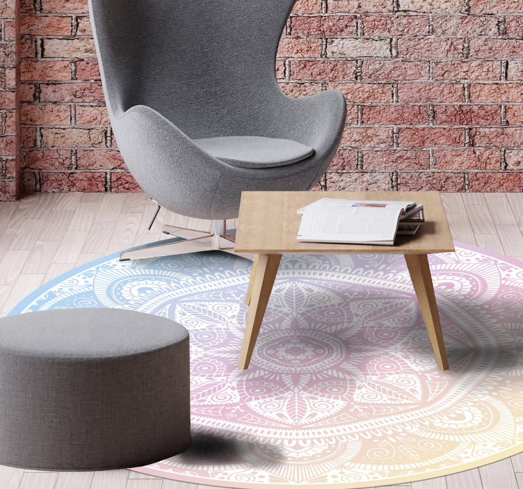 Složitý vzor mandala vinylový koberec - TenStickers