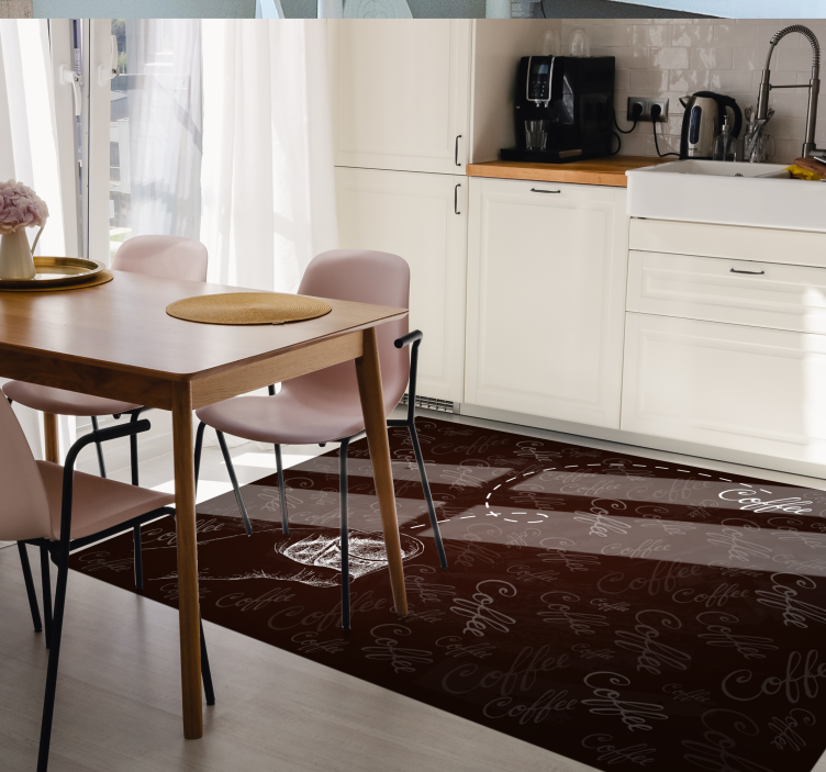 Snímek kávy kuchyňské podlahové dlaždice - TenStickers