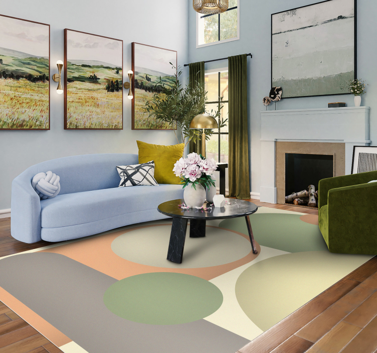 Moderní kruhové motivy Moderní vinylový koberec - TenStickers