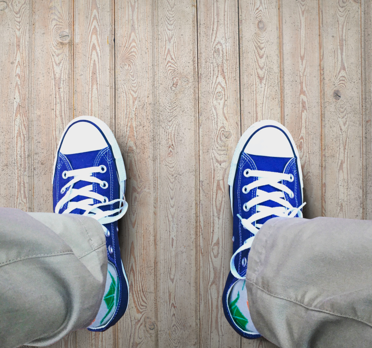 Světle hnědé prkna vinylový koberec s efektem dřeva - TenStickers