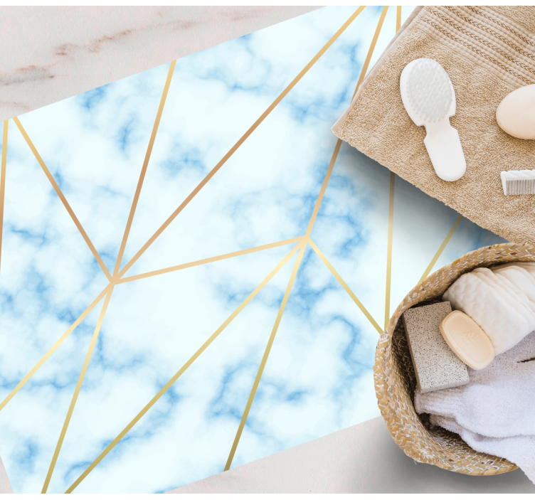 Stylový geometrický motiv Mramorový vinylový koberec - TenStickers
