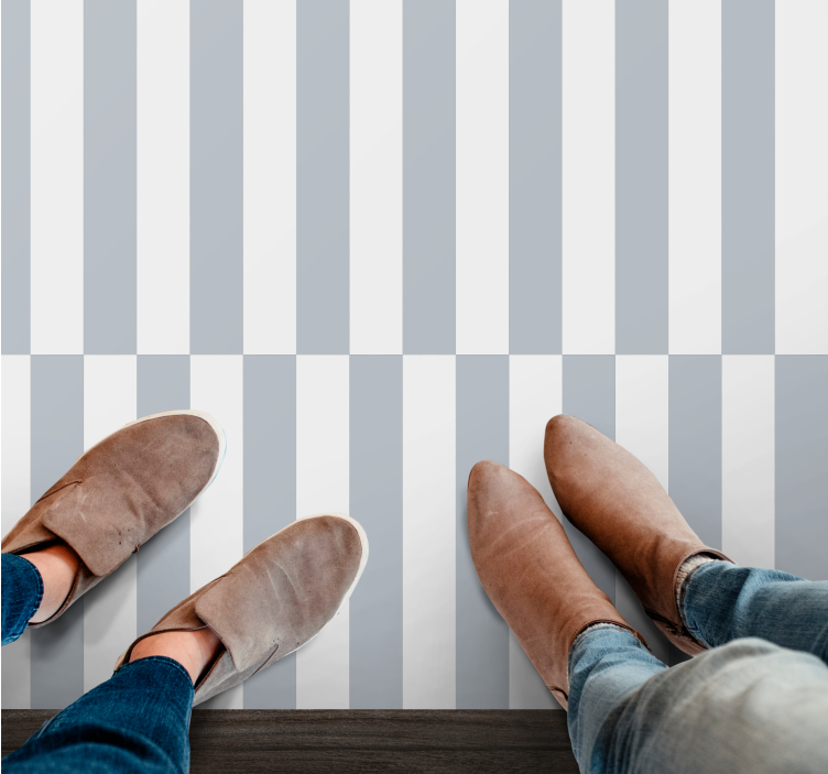 Stylový pruhovaný koncept Geometrický vinylový koberec - TenStickers