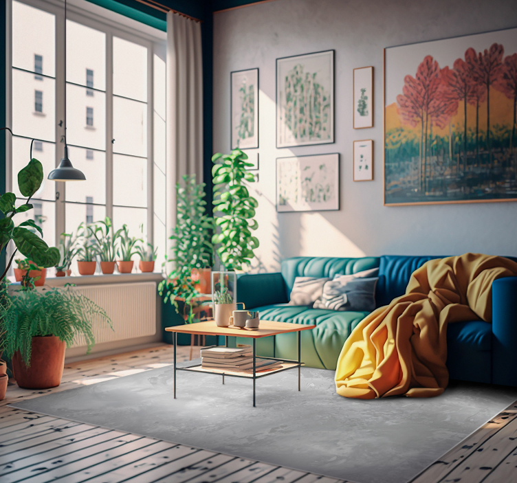 Světle šedý betonový kamenný vinylový koberec - TenStickers