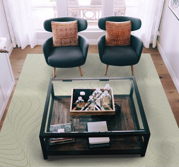 Tekoucí čárová grafika Minimalistický vinylový koberec - TenStickers