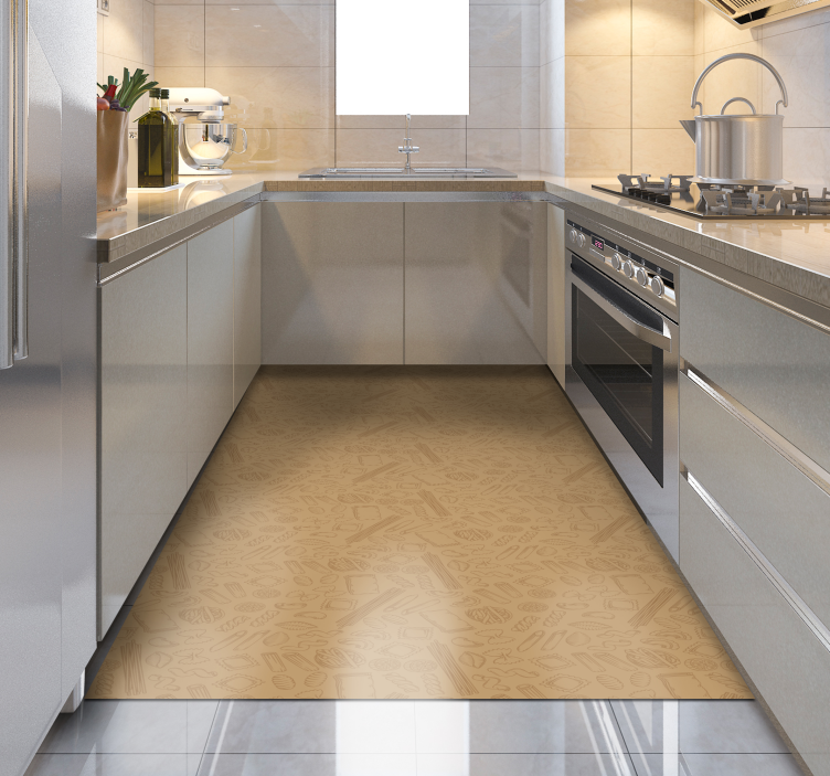 Texturované pokrytí kuchyně Kuchyňský vinylový koberec - TenStickers