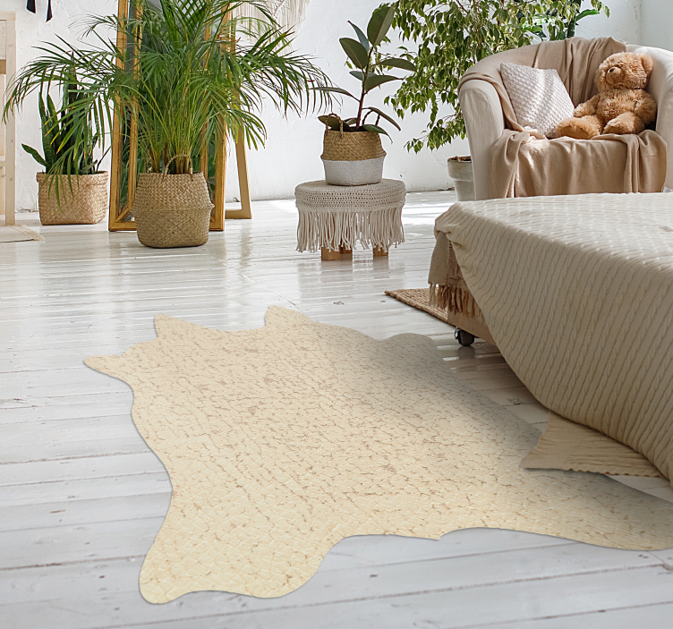 Vinylový koberec se zvířecím potiskem v designu kravské kůže - TenStickers