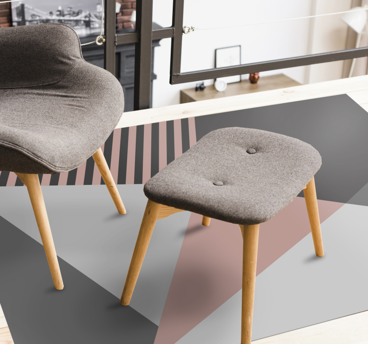 Trojúhelníkový geometrický motiv Moderní vinylový koberec - TenStickers