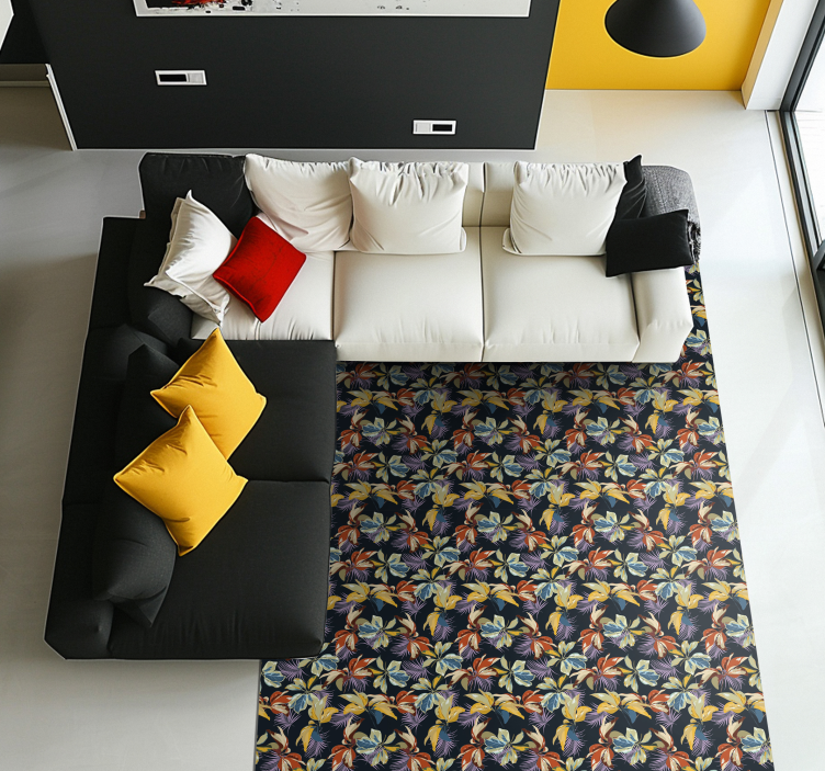 Tropické botanické Vinylový koberec s květinami a rostlinami - TenStickers