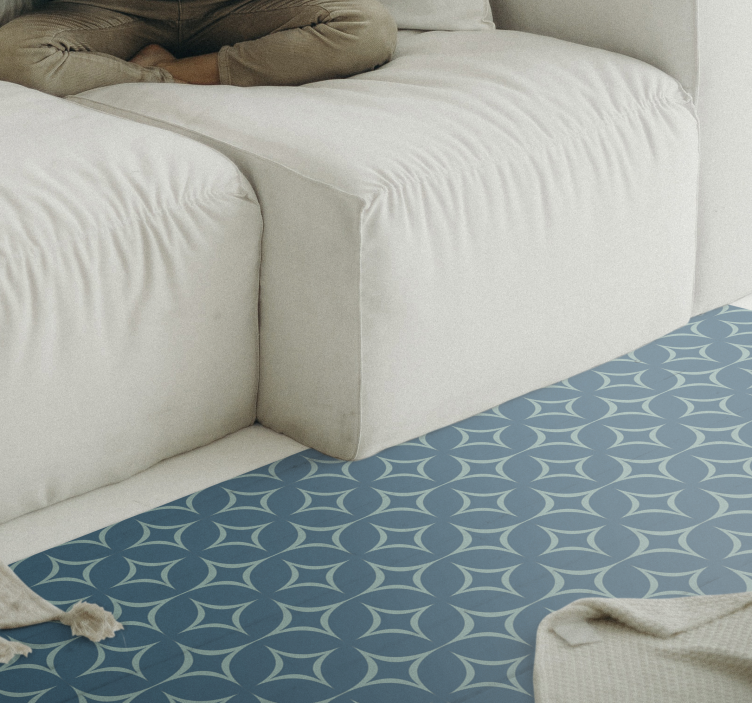 Tyrkysový koberec ze 70. Let - TenStickers