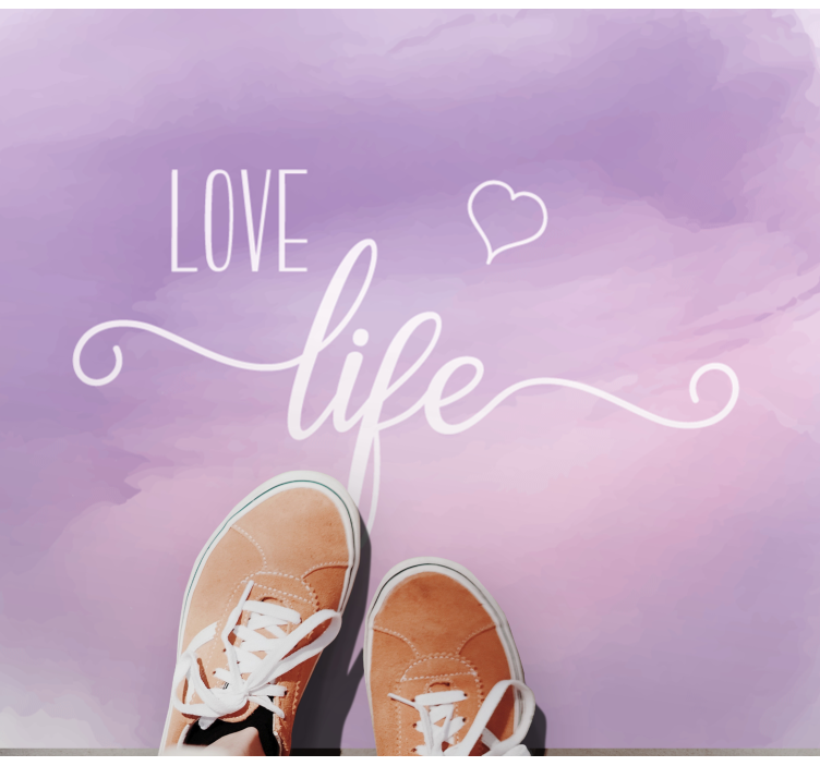 Vážit si existence Vinylový koberec s frázemi - TenStickers