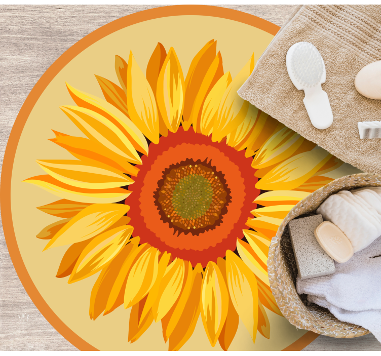 Velký květinový koberec ze slunečnice - TenStickers