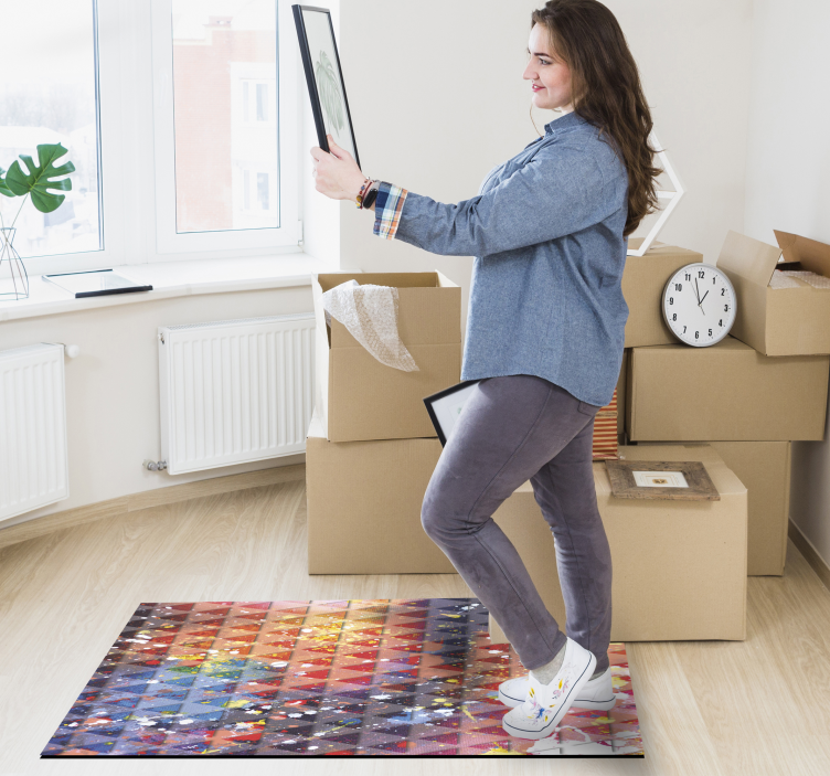 Vinylové koberce trojúhelník barvy skvrny - TenStickers