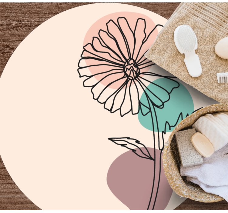 Vinylový koberec s květinami a rostlinami elegance - TenStickers