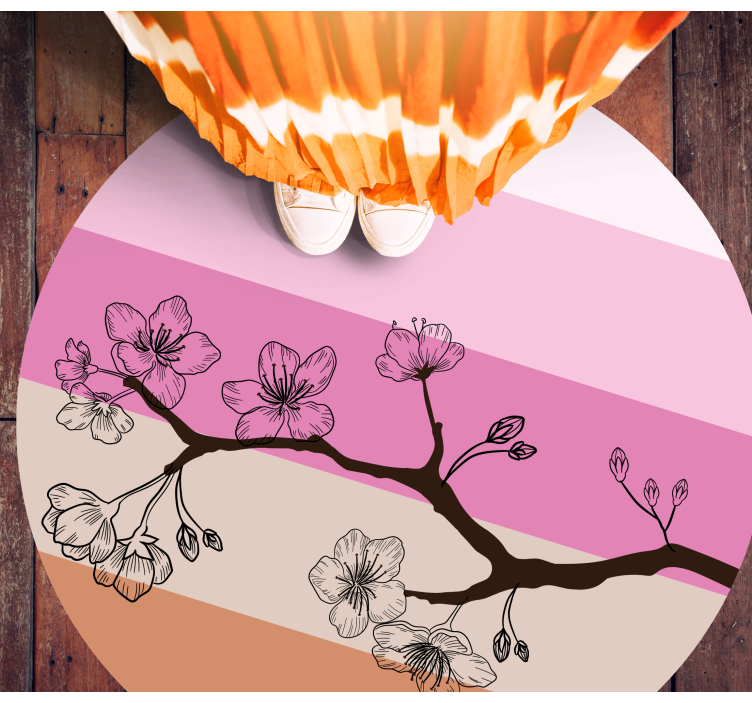 Vinylový koberec s květinami a rostlinami jarní elegance - TenStickers