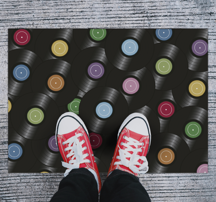 Vinylový koberec s vinylovou deskou vintage koberec - TenStickers