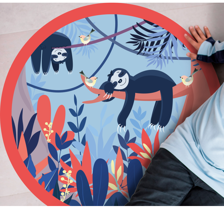 Vinylový koberec se zvířecím potiskem sloní džungle - TenStickers