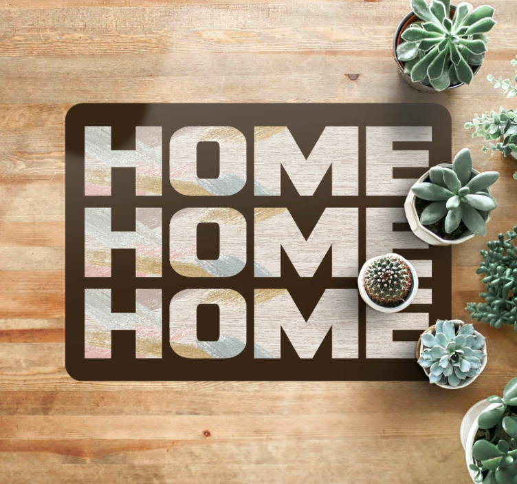 Vítejte doma vchodem Vinylový koberec s frázemi - TenStickers