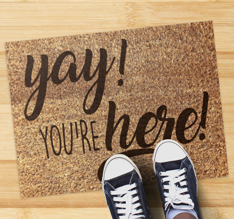 Vřelé uvítací fráze Vinylový koberec ve vstupní hale - TenStickers