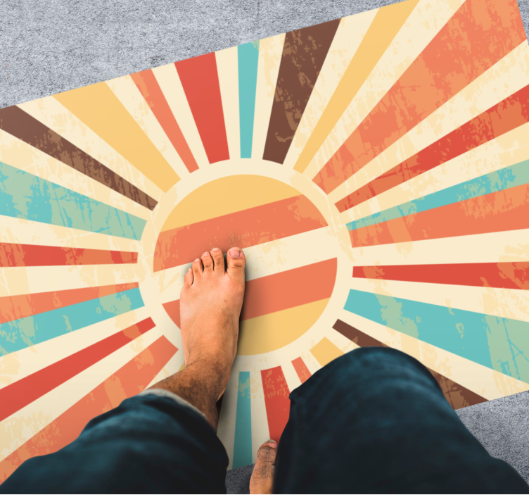 Výbuch barev východu slunce Vintage vinylový koberec - TenStickers