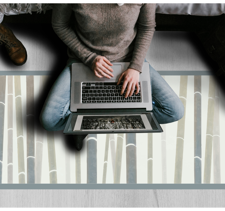 Vzor bambusového háje Přírodní vinylový koberec - TenStickers