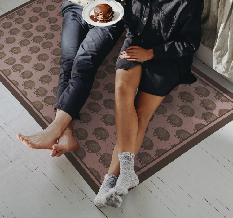 Vzor ježka Zvířecí vinylový koberec - TenStickers