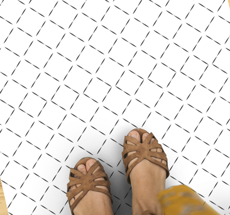 Vzor spojité čáry Geometrický vinylový koberec - TenStickers