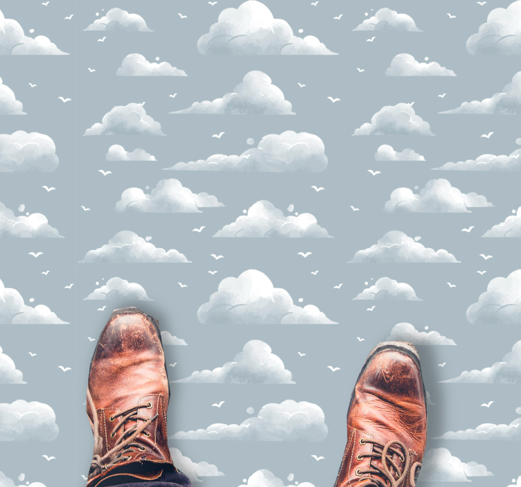 Vzorek zamračené oblohy Vinylový koberec do školky - TenStickers