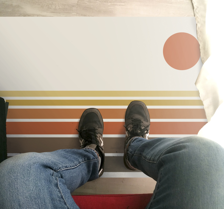 Vzorek západu slunce Vinylový koberec do ložnice - TenStickers