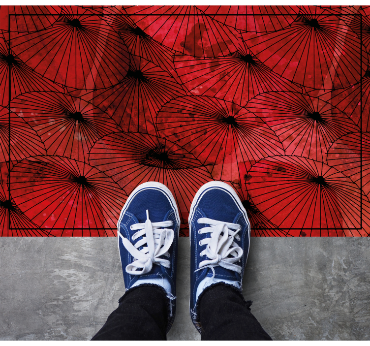 Vzorovaná červená textura Vinylový koberec s texturou - TenStickers