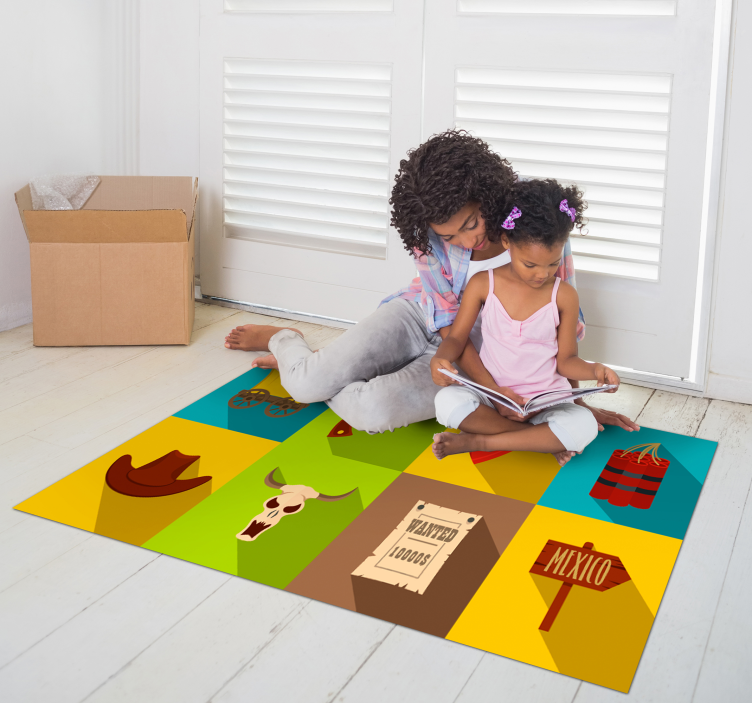 Westernové dobrodružství Vinylová hrací podložka - TenStickers