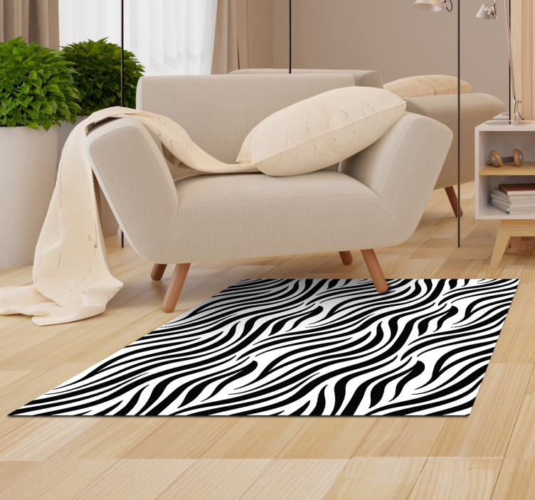 Zebra pruh zvířecí tisk vinyl koberec - TenStickers