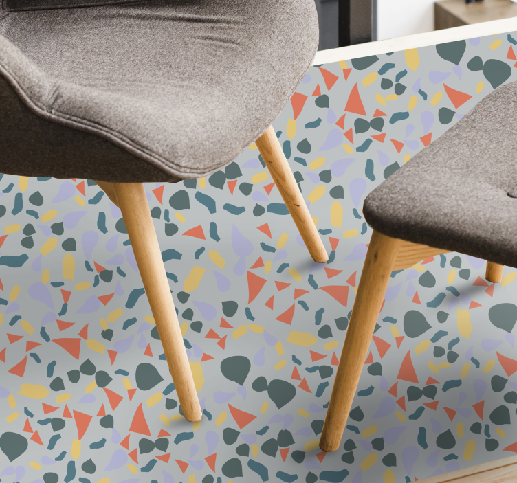 živé abstraktní tvary Mramorový vinylový koberec - TenStickers