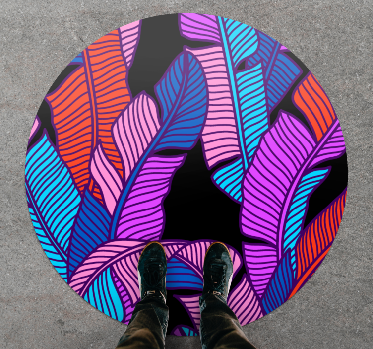 živé listové prvky Vinylový koberec s květinami a rostlinami - TenStickers