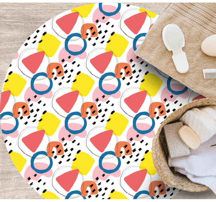 živé tvarové aranžmá Minimalistický vinylový koberec - TenStickers