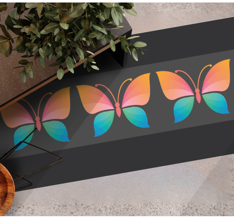 živý motýl koncept Přírodní vinylový koberec - TenStickers