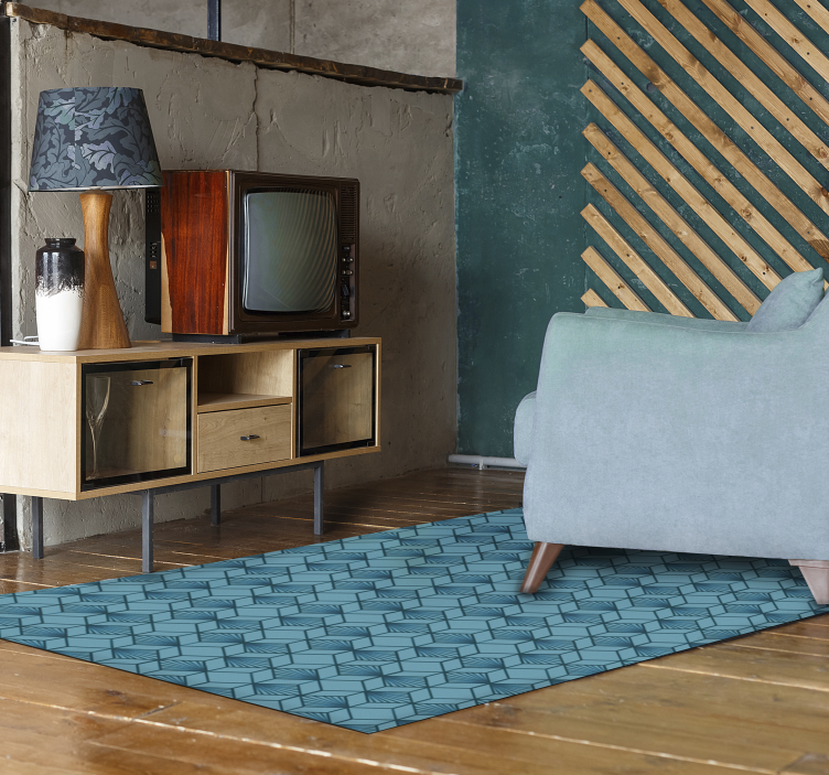 Zobrazení geometrického vzoru Geometrický vinylový koberec - TenStickers