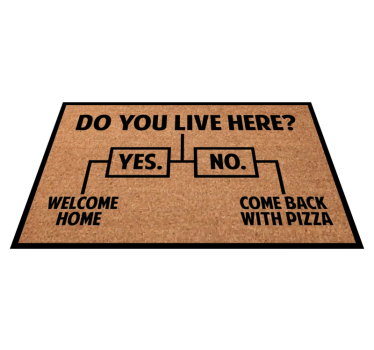 žiješ tady? Ano / ne / koberce na zakázku na pizzu - TenStickers