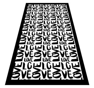 Expresivní milostný text Vinylový koberec s frázemi - TenStickers