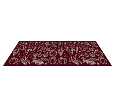 červený vinylový koberec do kuchyně - TenStickers