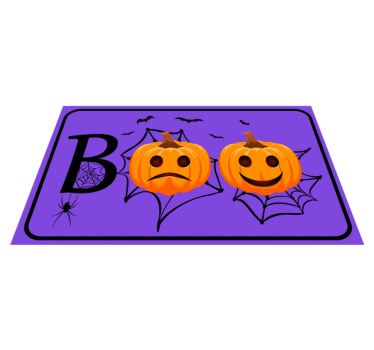 Boo s pavučinami halloweenské rohože - TenStickers
