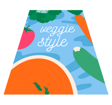 Dekorace ve vegetariánském stylu Vinylový koberec s frázemi - TenStickers