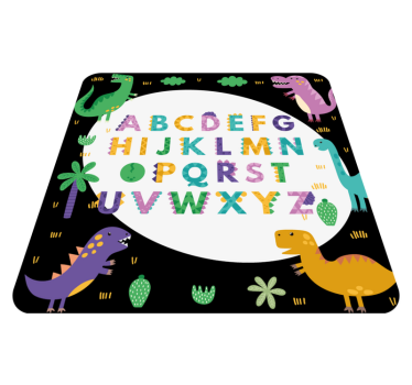Dinosauři s kobercem abecedy - TenStickers