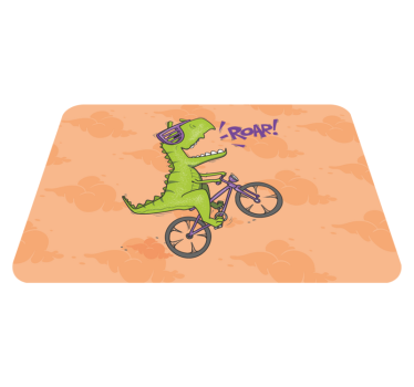 život je lepší na kole s dinosauří zvířecí podložkou - TenStickers