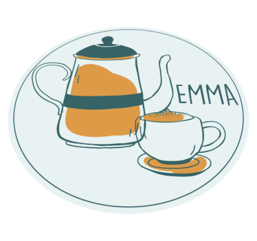 Káva text a šálek moderní koberce - TenStickers